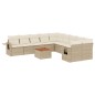 vidaXL Set de sofás de jardín 11pzas con cojines ratán sintético beige vidaXL Set de sofás de jardín 11pzas con cojines ratán sintético beige