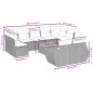 vidaXL Set de sofás de jardín 10 pzas cojines ratán sintético negro vidaXL Set de sofás de jardín 10 pzas cojines ratán sintético negro