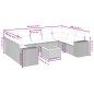 vidaXL Set de sofás de jardín 10 pzas cojines ratán sintético negro vidaXL Set de sofás de jardín 10 pzas cojines ratán sintético negro