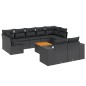 vidaXL Set de sofás de jardín 10 pzas cojines ratán sintético negro vidaXL Set de sofás de jardín 10 pzas cojines ratán sintético negro