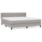 vidaXL Cama box spring con colchón tela gris claro 160x200 cm vidaXL Cama box spring con colchón tela gris claro 160x200 cm