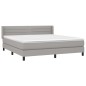 vidaXL Cama box spring con colchón tela gris claro 160x200 cm vidaXL Cama box spring con colchón tela gris claro 160x200 cm