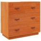vidaXL Aparador de madera maciza de pino marrón cera 80x40x75 cm vidaXL Aparador de madera maciza de pino marrón cera 80x40x75 cm