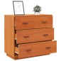vidaXL Aparador de madera maciza de pino marrón cera 80x40x75 cm vidaXL Aparador de madera maciza de pino marrón cera 80x40x75 cm