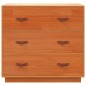 vidaXL Aparador de madera maciza de pino marrón cera 80x40x75 cm vidaXL Aparador de madera maciza de pino marrón cera 80x40x75 cm