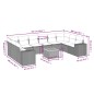 vidaXL Set de sofás de jardín 11 pzas y cojines ratán sintético negro vidaXL Set de sofás de jardín 11 pzas y cojines ratán sintético negro