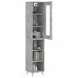 vidaXL Aparador de madera contrachapada gris hormigón 34,5x34x180 cm vidaXL Aparador de madera contrachapada gris hormigón 34,5x34x180 cm