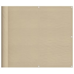 vidaXL Pantalla de balcón 100% poliéster Oxford beige 90x800 cm