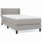 vidaXL Cama box spring con colchón tela gris claro 90x200 cm vidaXL Cama box spring con colchón tela gris claro 90x200 cm