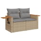 vidaXL Set sofás de jardín 7 piezas y cojines ratán sintético beige vidaXL Set sofás de jardín 7 piezas y cojines ratán sintético beige