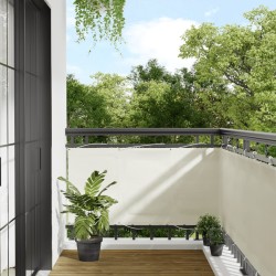 vidaXL Pantalla de balcón 100% poliéster Oxford crema 75x800 cm