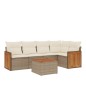 vidaXL Juego de sofás jardín con cojines 6 pzas ratán sintético beige vidaXL Juego de sofás jardín con cojines 6 pzas ratán sintético beige