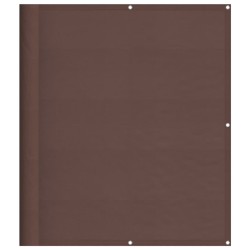 vidaXL Pantalla de balcón 100% poliéster Oxford marrón 120x800 cm