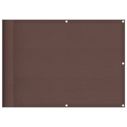 vidaXL Pantalla de balcón 100% poliéster Oxford marrón 75x800 cm