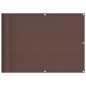 vidaXL Pantalla de balcón 100% poliéster Oxford marrón 75x800 cm
