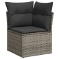 vidaXL Set de sofás de jardín 7 piezas con cojines ratán PE gris vidaXL Set de sofás de jardín 7 piezas con cojines ratán PE gris