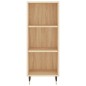vidaXL Aparador de madera contrachapada roble Sonoma 34,5x34x180 cm vidaXL Aparador de madera contrachapada roble Sonoma 34,5x34x180 cm