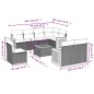 vidaXL Set de sofás de jardín 9 pzas con cojines ratán sintético beige vidaXL Set de sofás de jardín 9 pzas con cojines ratán sintético beige