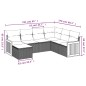 vidaXL Set de sofás de jardín 7 piezas con cojines ratán PE gris vidaXL Set de sofás de jardín 7 piezas con cojines ratán PE gris