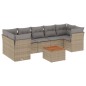 vidaXL Juego de sofás jardín con cojines beige mezcla 6 pzas ratán PE vidaXL Juego de sofás jardín con cojines beige mezcla 6 pzas ratán PE