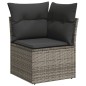 vidaXL Set de sofás de jardín 10 pzas con cojines ratán sintético gris vidaXL Set de sofás de jardín 10 pzas con cojines ratán sintético gris