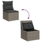 vidaXL Set de sofás de jardín 10 pzas con cojines ratán sintético gris vidaXL Set de sofás de jardín 10 pzas con cojines ratán sintético gris