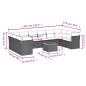 vidaXL Set de sofás de jardín 11 pzas y cojines ratán sintético gris vidaXL Set de sofás de jardín 11 pzas y cojines ratán sintético gris