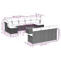 vidaXL Set de sofás de jardín 11 pzas y cojines ratán sintético gris vidaXL Set de sofás de jardín 11 pzas y cojines ratán sintético gris