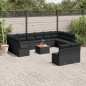 vidaXL Set de sofás de jardín y cojines 13 pzas ratán sintético negro vidaXL Set de sofás de jardín y cojines 13 pzas ratán sintético negro