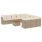 vidaXL Set de sofás de jardín 12 pzas y cojines ratán sintético marrón vidaXL Set de sofás de jardín 12 pzas y cojines ratán sintético marrón