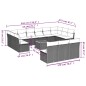 vidaXL Set de sofás de jardín 14 pzas con cojines ratán sintético gris vidaXL Set de sofás de jardín 14 pzas con cojines ratán sintético gris