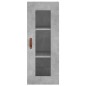 vidaXL Aparador de madera contrachapada gris hormigón 34,5x34x180 cm vidaXL Aparador de madera contrachapada gris hormigón 34,5x34x180 cm