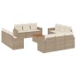 vidaXL Set sofás de jardín con cojines 13 pzas ratán sintético beige vidaXL Set sofás de jardín con cojines 13 pzas ratán sintético beige