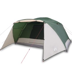 vidaXL Tienda de campaña 4 personas tafetán 190T verde 350x280x155 cm