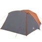 vidaXL Tienda de campaña 4 personas tafetán 190T gris y naranja