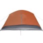 vidaXL Tienda de campaña 4 personas tafetán 190T gris y naranja