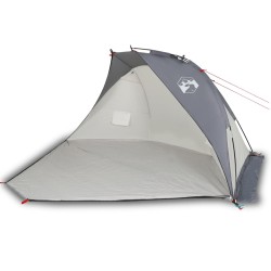 vidaXL Tienda de playa tafetán 185T gris 268x223x125 cm
