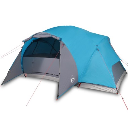 vidaXL Tienda de campaña 8 personas tafetán 190T azul 360x430x195 cm