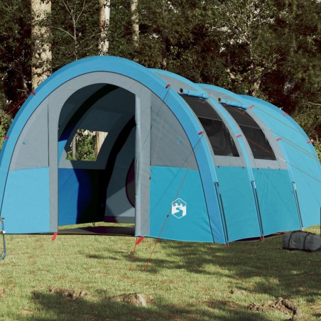 vidaXL Tienda de campaña 4 personas tafetán 185T azul 483x340x193 cm