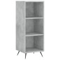 vidaXL Aparador de madera contrachapada gris hormigón 34,5x34x180 cm vidaXL Aparador de madera contrachapada gris hormigón 34,5x34x180 cm