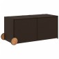 vidaXL Caja de almacenaje jardín con ruedas ratán PE marrón 283L vidaXL Caja de almacenaje jardín con ruedas ratán PE marrón 283L