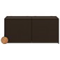 vidaXL Caja de almacenaje jardín con ruedas ratán PE marrón 283L vidaXL Caja de almacenaje jardín con ruedas ratán PE marrón 283L