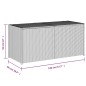 vidaXL Caja de almacenaje de jardín ratán sintético beige mezcla 283L vidaXL Caja de almacenaje de jardín ratán sintético beige mezcla 283L