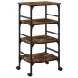 vidaXL Carrito de cocina madera ingeniería roble ahumado 45x35x89,5 cm vidaXL Carrito de cocina madera ingeniería roble ahumado 45x35x89,5 cm