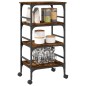 vidaXL Carrito de cocina madera ingeniería roble ahumado 45x35x89,5 cm vidaXL Carrito de cocina madera ingeniería roble ahumado 45x35x89,5 cm
