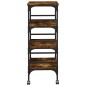 vidaXL Carrito de cocina madera ingeniería roble ahumado 45x35x89,5 cm vidaXL Carrito de cocina madera ingeniería roble ahumado 45x35x89,5 cm
