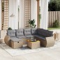 vidaXL Juego de sofás jardín con cojines beige mezcla 8 pzas ratán PE vidaXL Juego de sofás jardín con cojines beige mezcla 8 pzas ratán PE
