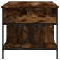 vidaXL Mesa de centro madera ingeniería metal roble humo 100x55x50 cm vidaXL Mesa de centro madera ingeniería metal roble humo 100x55x50 cm