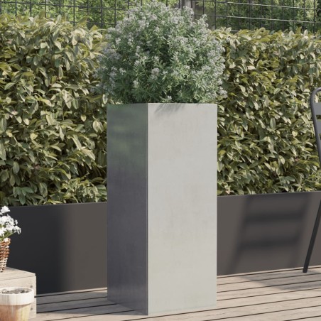 vidaXL Jardinera de acero inoxidable plateado 32x27,5x75 cm