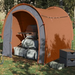 vidaXL Carpa de almacenaje 185T tafetán gris y naranja 204x183x178 cm